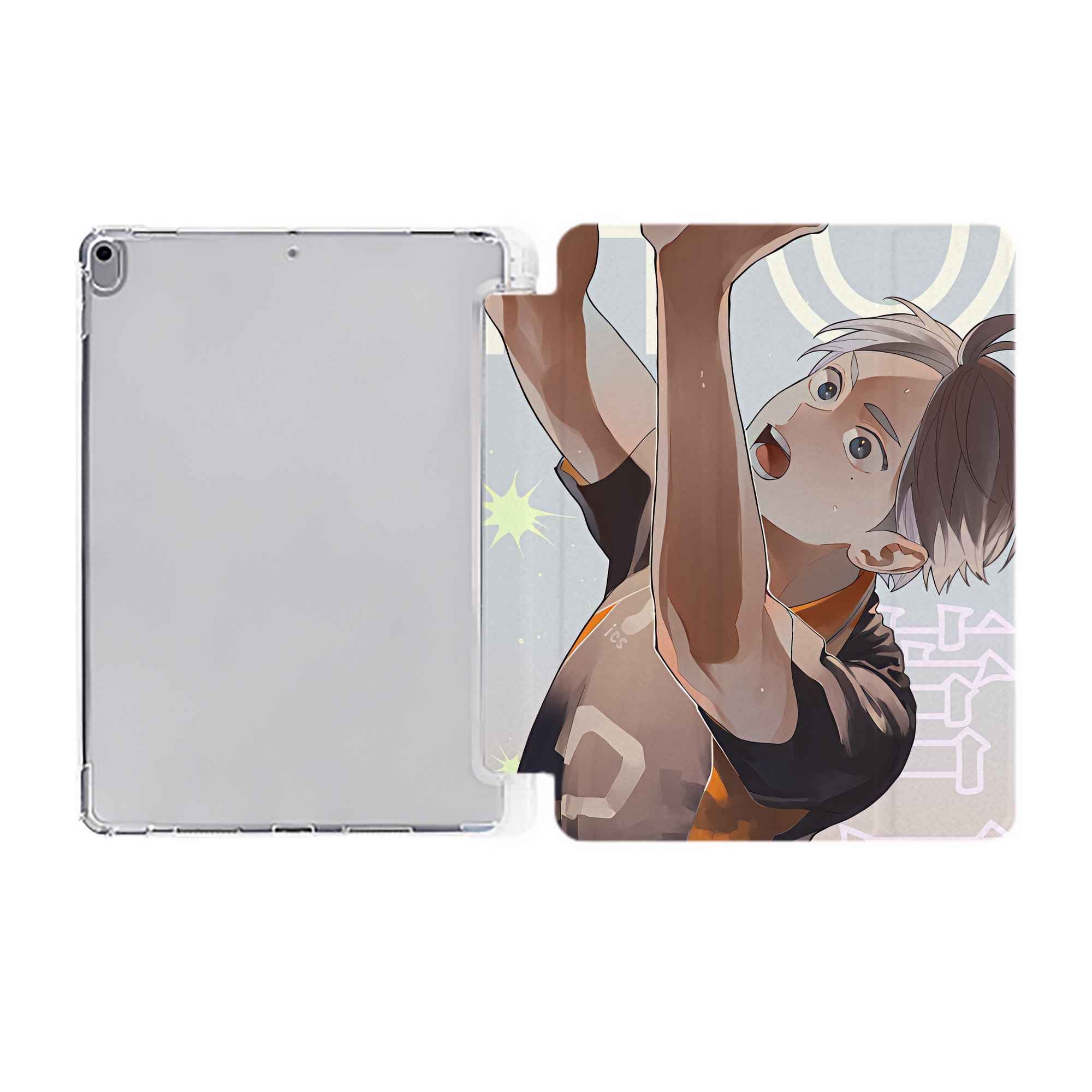 （画像用） ハイキュー!! Haikyu!! IPad ケース ペン収納付き 三つ折りスタンド PUレザー×シリコン 対応機種9.5/10.5/10.9インチ